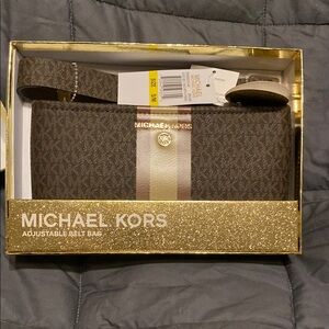 Michael Kors Brown Adjustable Belt Bag